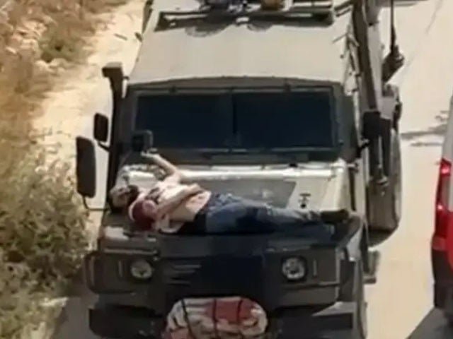 اسرائیلی فوج کا زخمی فلسطینی کو جیپ پر باندھ کر شہر بھر میں گشت 1 2655703 gaza 1719139008 512 640x480 1