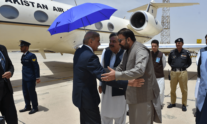 وزیراعظم شہباز شریف ایک روزہ دورے پر کوئٹہ پہنچ گئے 1 12 1