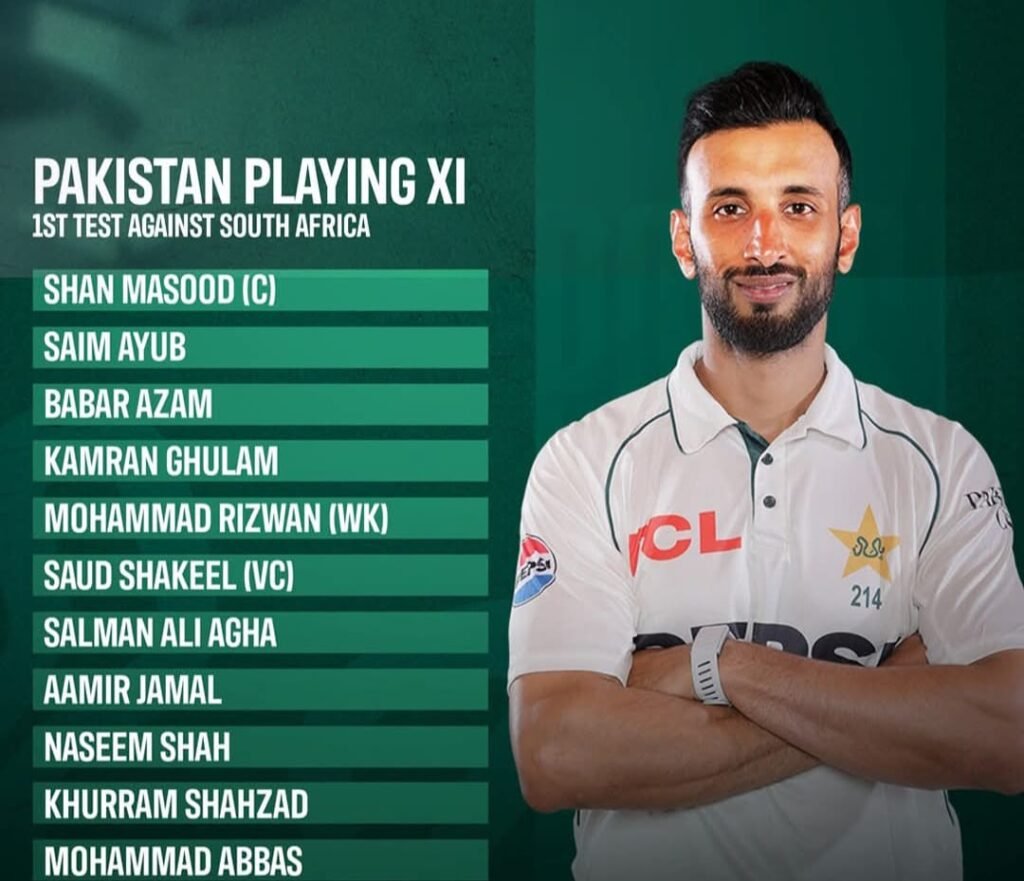 پاکستان کرکٹ ٹیم کی جنوبی افریقہ کے خلاف پہلے ٹیسٹ کے لیے پلیئنگ الیون کا اعلان 1 7846d77f b844 4eab 9cc9 404629b198d8