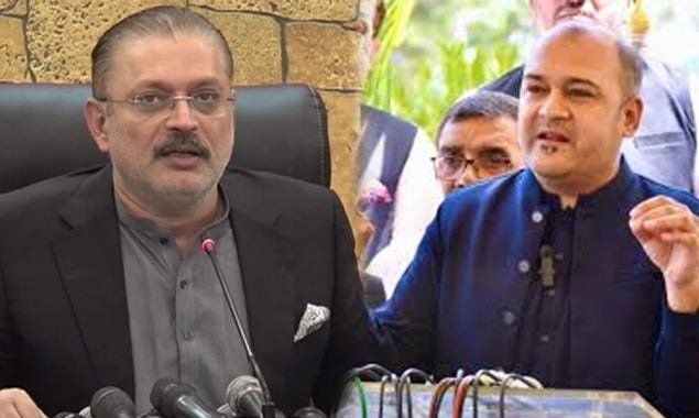شرجیل میمن کے بیان پر علی خورشیدی کا سخت ردعمل، سندھ حکومت پر سنگین الزامات 1 لی خورشیددی اورشرجیل میمن 635x38 1