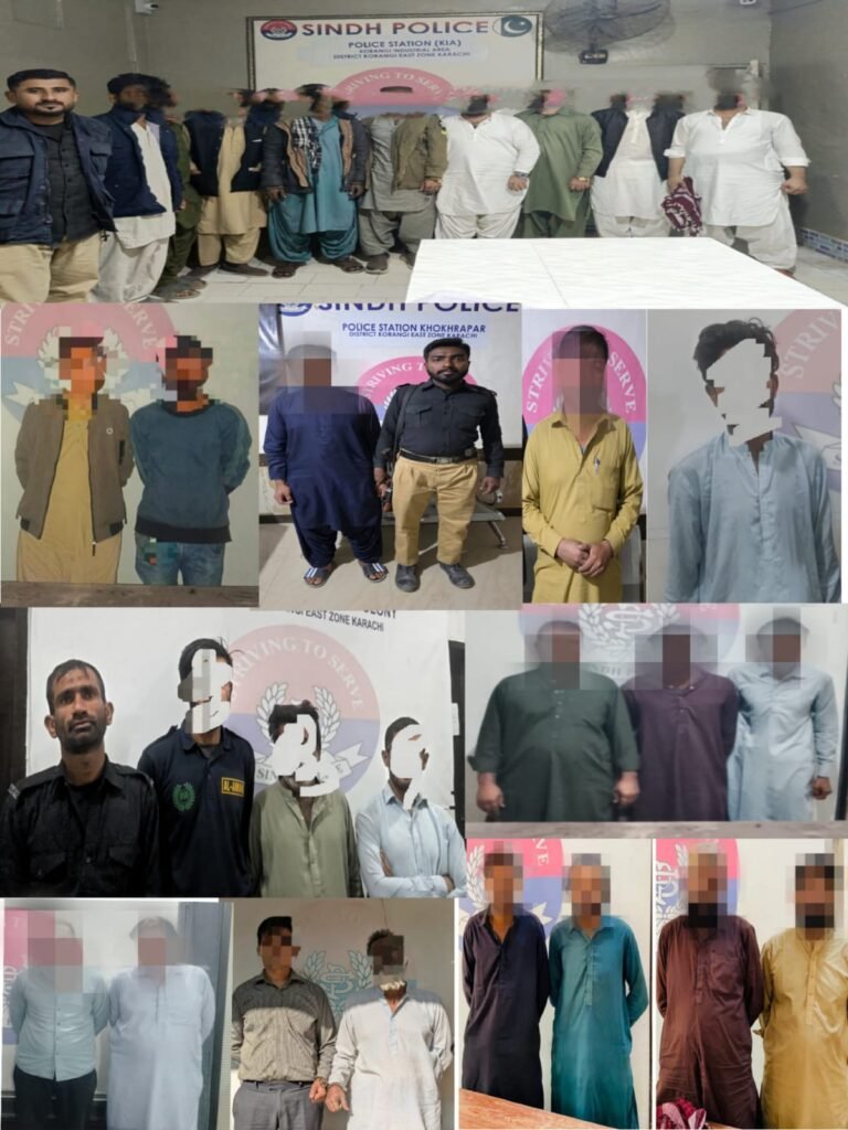 ضلع کورنگی پولیس کی کارروائی، سندھ ٹمپورری ریذیڈینشل ایکٹ 2015 کے تحت 31 افراد گرفتار 1 WhatsApp Image 2025 11 29 at 6.34.25 PM