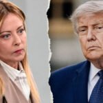 Giorgia Meloni speaking after rejecting Donald Trump’s claims about her popularity and Italy-US relations.
