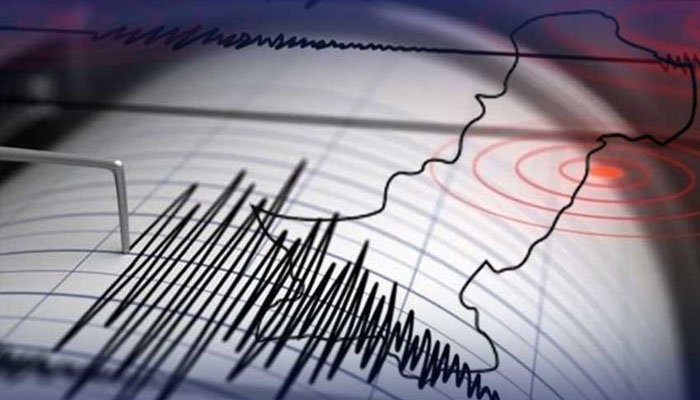 Residents standing in open areas after earthquake tremors were felt in different cities of Pakistan.