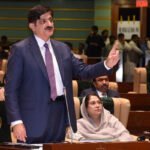 Chief Minister Murad Ali Shah addresses the Sindh Assembly during the budget session.