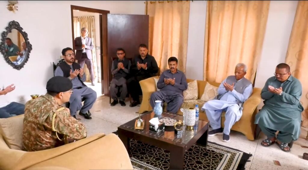 Sindh Governor Syed Muhammad Nihal Hashmi offers condolences to the family of martyred ASF Deputy Director Muhammad Waseem