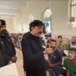 Sindh Prisons Minister Ali Hassan Zardari inspecting facilities during his visit to Central Jail Karachi