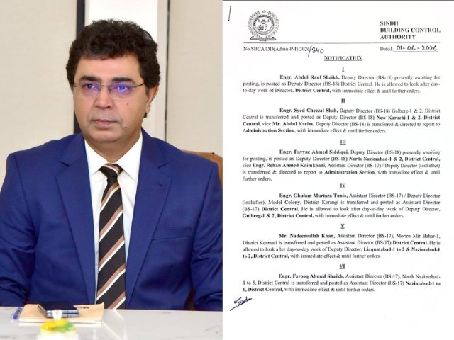 ایس بی سی اے میں بڑے پیمانے پر تقرریاں اور تبادلے، مختلف اضلاع میں افسران و انسپکٹرز تعینات 1 Untitled design