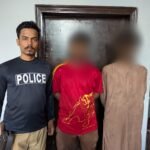 Karachi Police presenting seized narcotics and arrested suspects during a targeted operation in District City Karachi