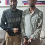 A suspected criminal arrested by Keamari Police after a targeted operation in Karachi