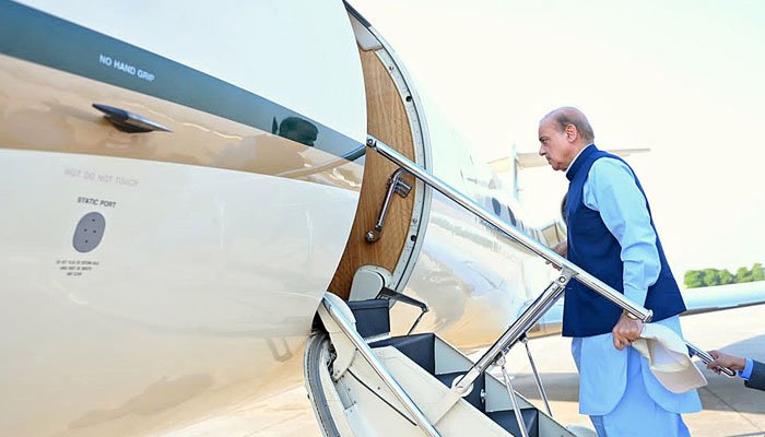 Prime Minister Shehbaz Sharif during an official event ahead of his expected visit to Iran.