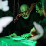 IRGC acting commander Ahmad Vahidi attending a memorial ceremony in Tehran before the funeral of Ayatollah Ali Khamenei.