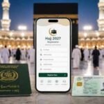 Pakistani pilgrims completing Hajj registration through the official online portal and mobile application.