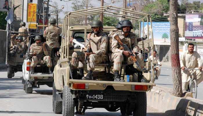 Pakistani security forces conducting a joint counterterrorism operation in Balochistan under Operation Shaban.