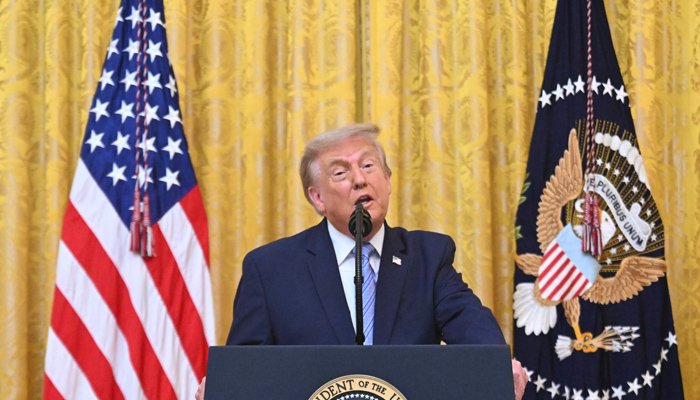 US President Donald Trump addressing the nation on election security and allegations against China.