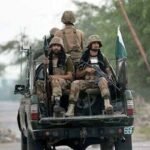 Pakistani security forces conducting a counterterrorism operation in Bannu, Khyber Pakhtunkhwa.