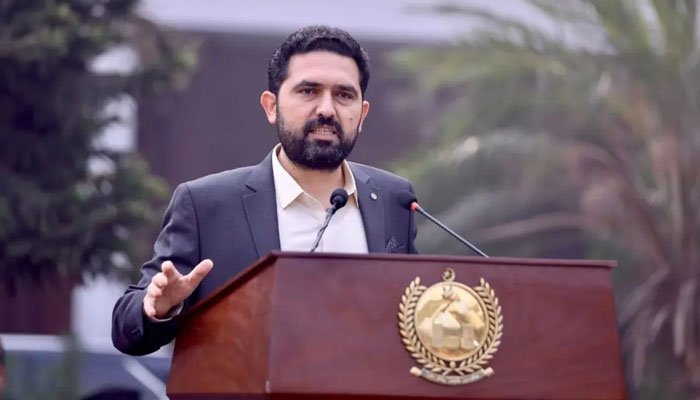Khyber Pakhtunkhwa Chief Minister Sohail Afridi speaking at a jirga on the federal government's proposed tax implementation in merged districts.