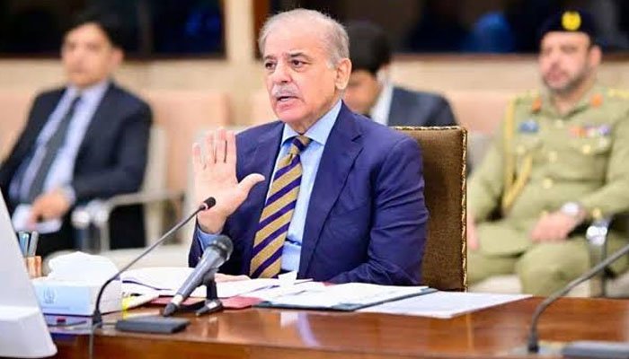 Prime Minister Shehbaz Sharif presides over a population welfare review meeting in Islamabad.