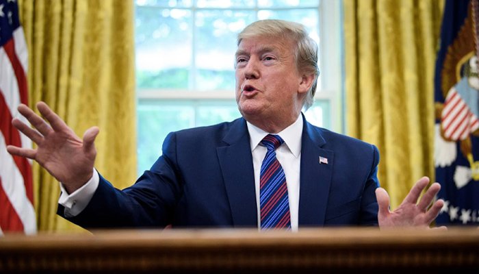 US President Donald Trump addressing reporters at the White House on Saudi Arabia, the Abraham Accords, and a proposed civil nuclear deal.
