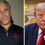 US President Donald Trump attends a White House event where journalism awards related to the Jeffrey Epstein story were announced.