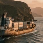 Ships passing through Bab al-Mandab amid regional tensions between Saudi Arabia and Yemen Houthis