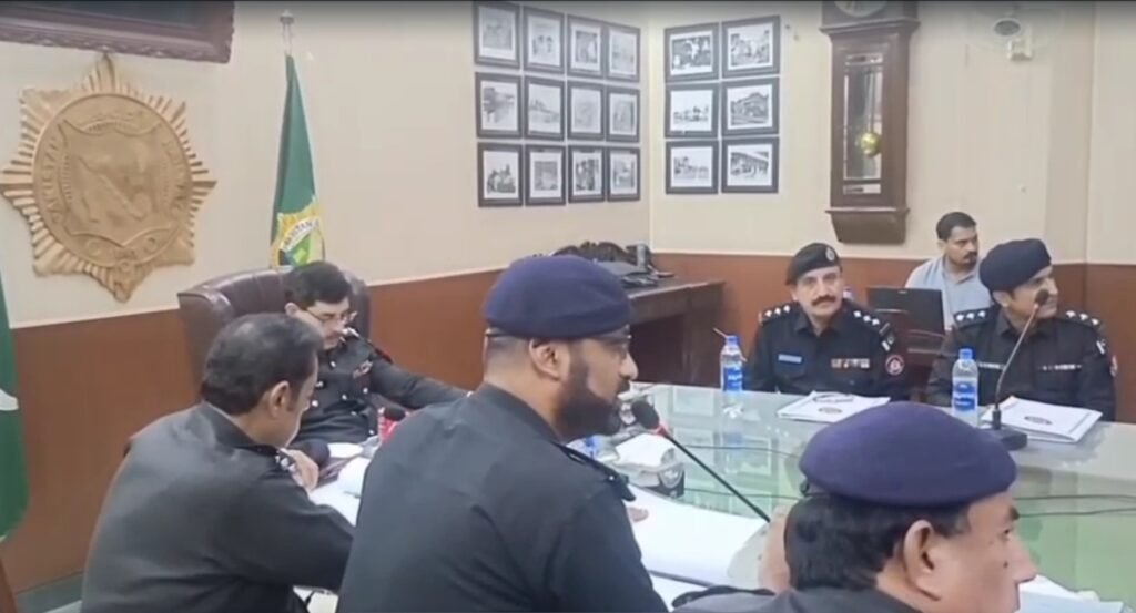 IG Railways Police Muhammad Wisal Fakhar Sultan inspecting security arrangements in Karachi.