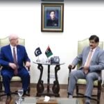 Sindh Chief Minister Murad Ali Shah meeting Rotary International President Larry A. Lunsford to discuss polio eradication