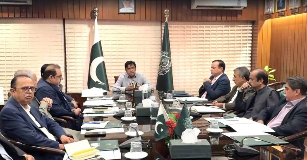 Chief Secretary Sindh Asif Haider Shah presides over a meeting on preparations for Kashmir Exploitation Day with senior government officials.