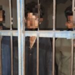 Karachi Police display recovered copper strips after arresting three suspects allegedly involved in theft from Pakistan Steel Mills.