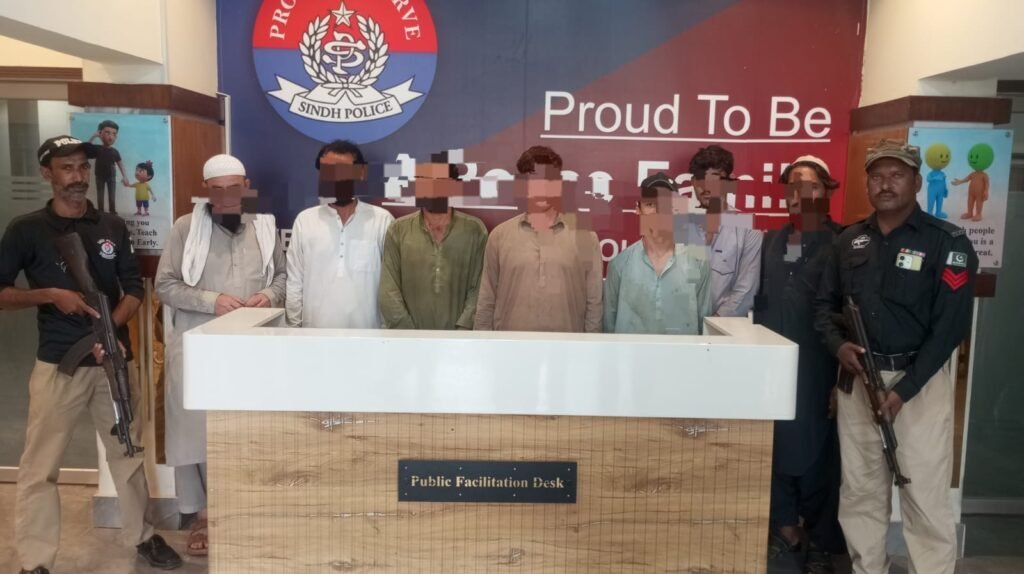 Karachi Police conduct an operation against undocumented Afghan nationals in the Gadap City area.
