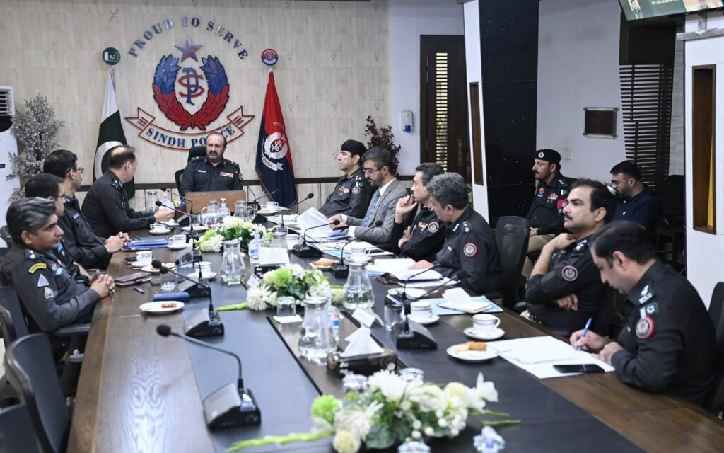 IG Sindh Javed Alam Odho chairs a meeting on the Priya Kumari missing case with senior police officers