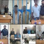 Karachi District Central police officials during operations against criminals and illegal activities