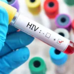 Healthcare workers at a hospital during the investigation of an HIV outbreak in Karachi.