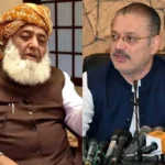 Senior Sindh Minister Sharjeel Inam Memon speaking during a press conference in Karachi.