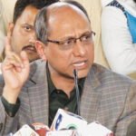 Sindh Minister Saeed Ghani speaks at a press conference about new provinces and Sindh's development projects in Karachi.