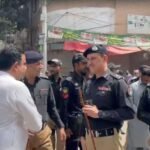 Additional IG Karachi Azad Khan reviewing security arrangements at Bolton Market