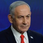 Israeli Prime Minister Benjamin Netanyahu during a podcast interview discussing Britain and Iran