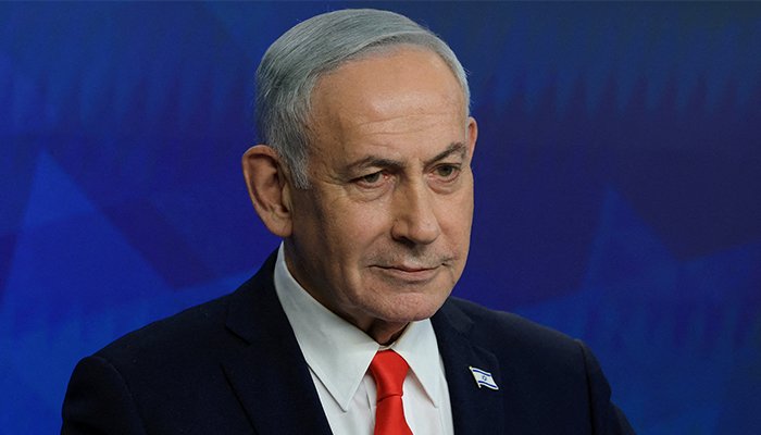 Israeli Prime Minister Benjamin Netanyahu during a podcast interview discussing Britain and Iran