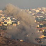 Aftermath of an Israeli airstrike on a house in Ansar village, southern Lebanon