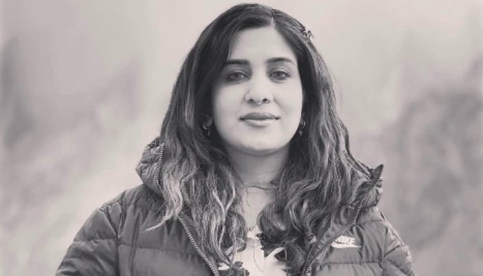 Pakistani mountaineer Asma Mushtaq during a mountain expedition