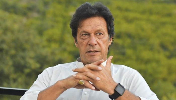 Imran Khan speaking during his tenure as Pakistan Prime Minister