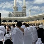 Muslim pilgrims performing Umrah at the Grand Mosque in Makkah