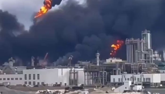Fire at the Amur Gas Chemical Complex in Russia’s Amur region