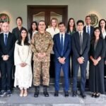Field Marshal Asim Munir meeting Harvard Business School students in Rawalpindi.