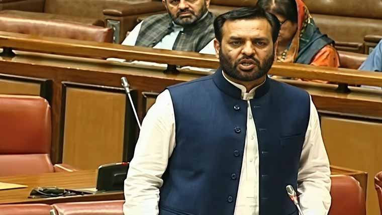 Mustafa Kamal speaking in the National Assembly about child and maternal mortality in Pakistan.