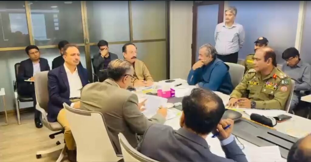 PDMA Sindh board meeting chaired by Gyan Chand Esrani discussing disaster management and relief planning