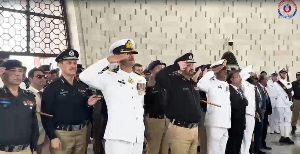 IG Sindh Javed Alam Odho visits Mazar-e-Quaid during Pakistan Independence Day