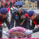 DIG Security Dr. Maqsood Ahmed honors Sindh Police martyrs on Police Martyrs Day.