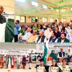 Saeed Ghani speaking to students during an Independence Day ceremony in Karachi