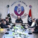 IG Sindh Javed Alam Odho chairing an AVLC meeting in Karachi