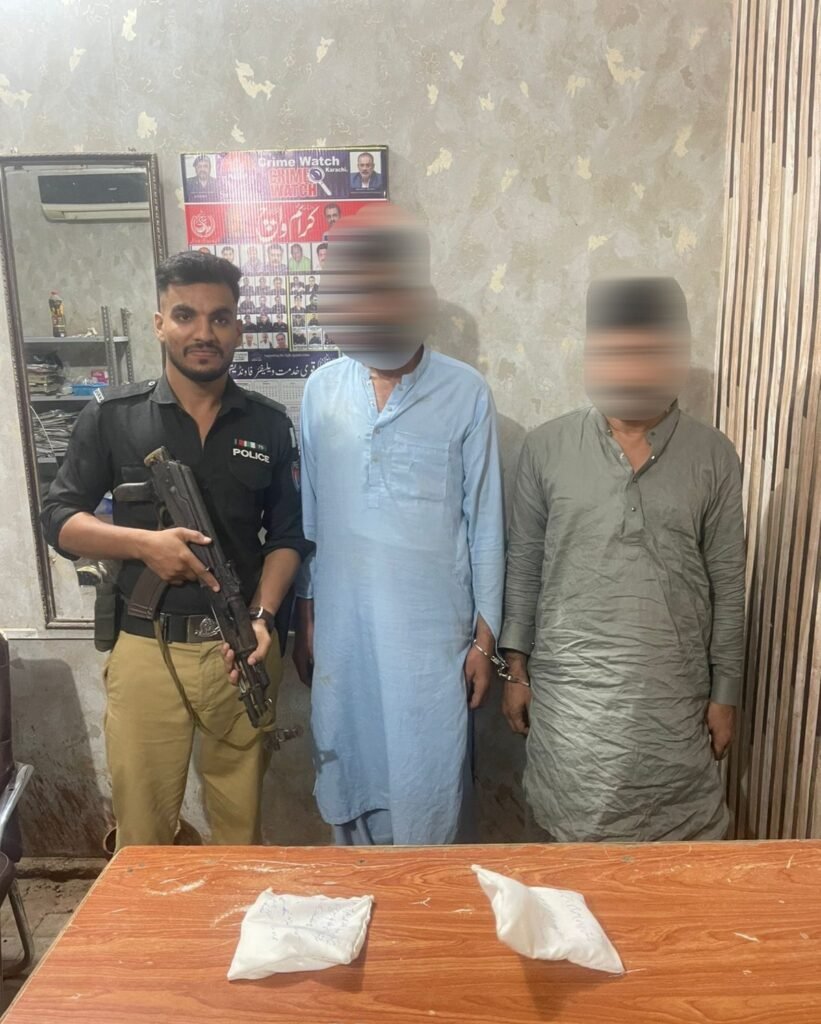 Karachi police arrest two alleged drug dealers and recover 49 grams of ice